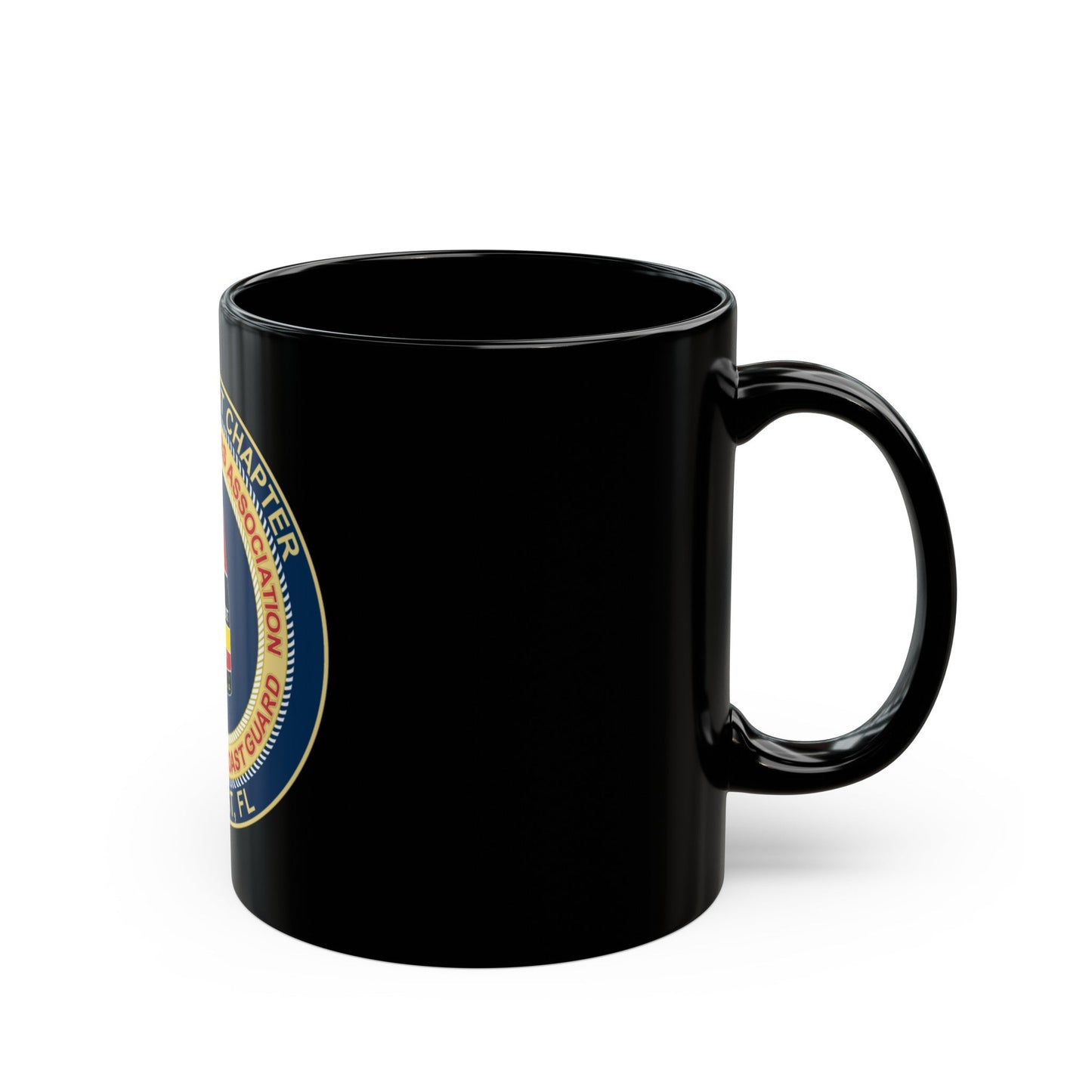 USCG CPOA Key West FL Southernmost Chapter (U.S. Coast Guard) Black Coffee Mug-The Sticker Space