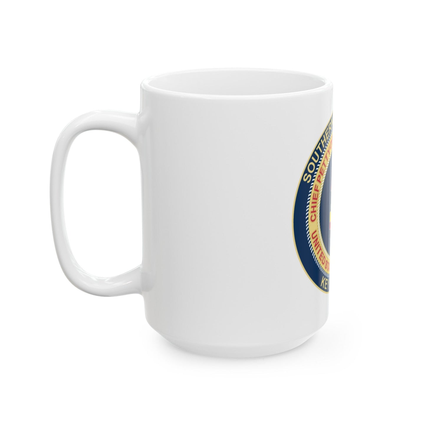 USCG CPOA Key West FL Southernmost Chapter (U.S. Coast Guard) White Coffee Mug-The Sticker Space