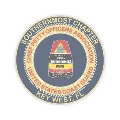 USCG CPOA Key West FL Southernmost Chapter (U.S. Coast Guard) STICKER Vinyl Kiss-Cut Decal - The Sticker Space