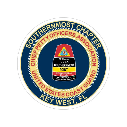 USCG CPOA Key West FL Southernmost Chapter (U.S. Coast Guard) Transparent STICKER Die-Cut Vinyl Decal 6 Inch - The Sticker Space