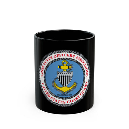 USCG CPOA (U.S. Coast Guard) Black Coffee Mug-11oz-The Sticker Space