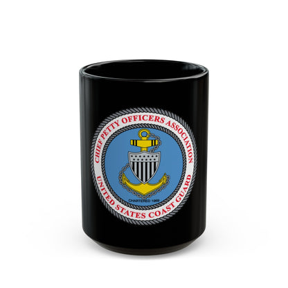 USCG CPOA (U.S. Coast Guard) Black Coffee Mug-15oz-The Sticker Space