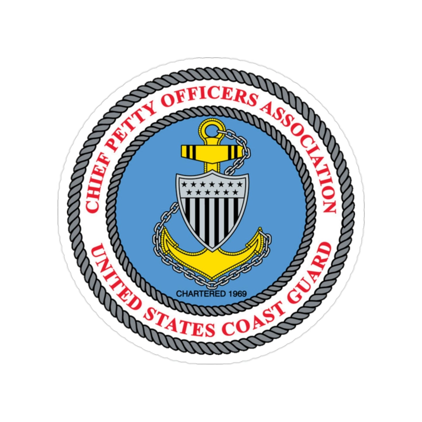 USCG CPOA (U.S. Coast Guard) Transparent STICKER Die-Cut Vinyl Decal-2 Inch-The Sticker Space