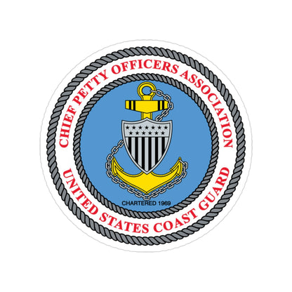 USCG CPOA (U.S. Coast Guard) Transparent STICKER Die-Cut Vinyl Decal-3 Inch-The Sticker Space