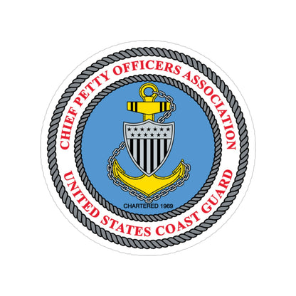 USCG CPOA (U.S. Coast Guard) Transparent STICKER Die-Cut Vinyl Decal-4 Inch-The Sticker Space