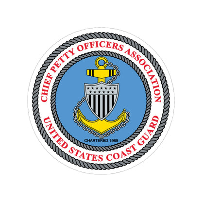 USCG CPOA (U.S. Coast Guard) Transparent STICKER Die-Cut Vinyl Decal-5 Inch-The Sticker Space