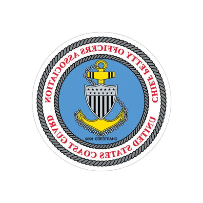 USCG CPOA (U.S. Coast Guard) REVERSE PRINT Transparent Die-Cut STICKER - The Sticker Space