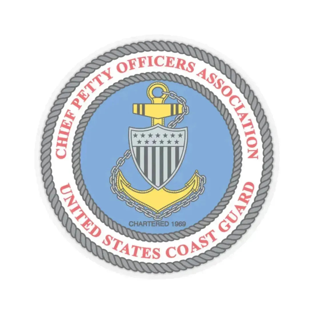 USCG CPOA (U.S. Coast Guard) STICKER Vinyl Kiss-Cut Decal 2 Inch Transparent - The Sticker Space