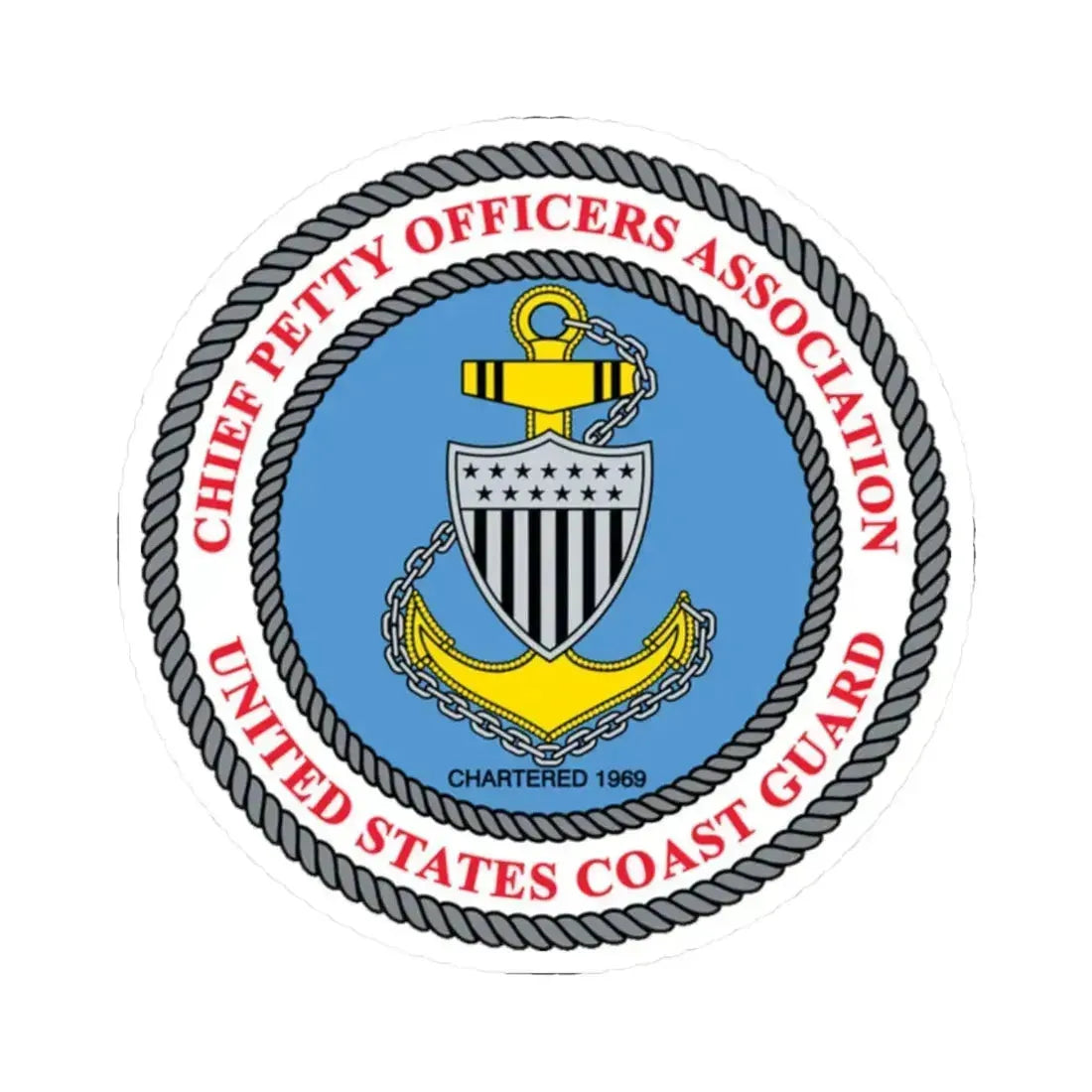USCG CPOA (U.S. Coast Guard) STICKER Vinyl Kiss-Cut Decal 2 Inch White - The Sticker Space