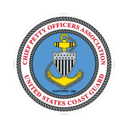 USCG CPOA (U.S. Coast Guard) STICKER Vinyl Kiss-Cut Decal 2 Inch White - The Sticker Space