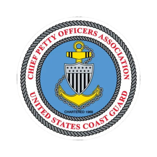 USCG CPOA (U.S. Coast Guard) STICKER Vinyl Kiss-Cut Decal 2 Inch White - The Sticker Space