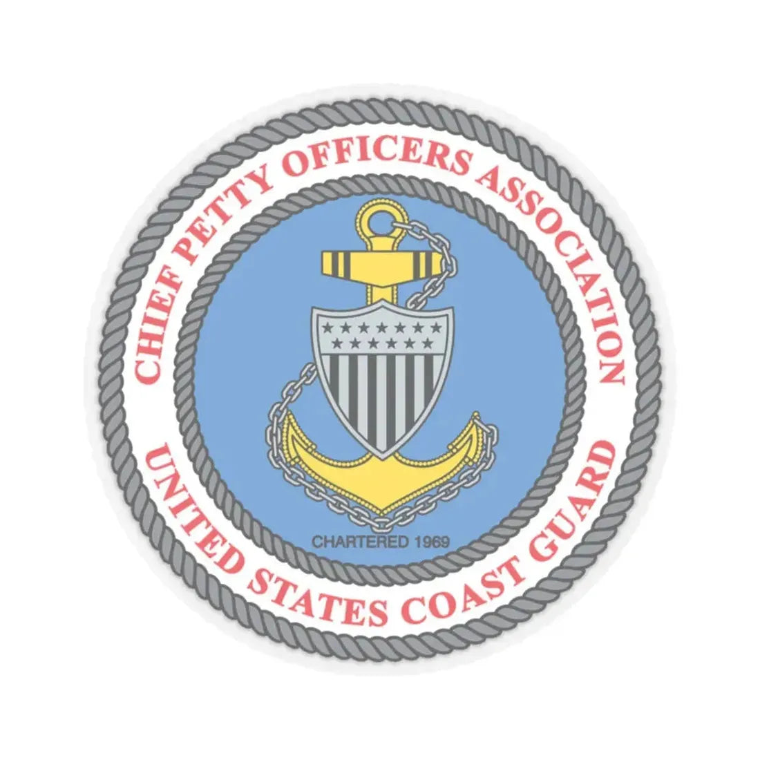 USCG CPOA (U.S. Coast Guard) STICKER Vinyl Kiss-Cut Decal 3 Inch Transparent - The Sticker Space