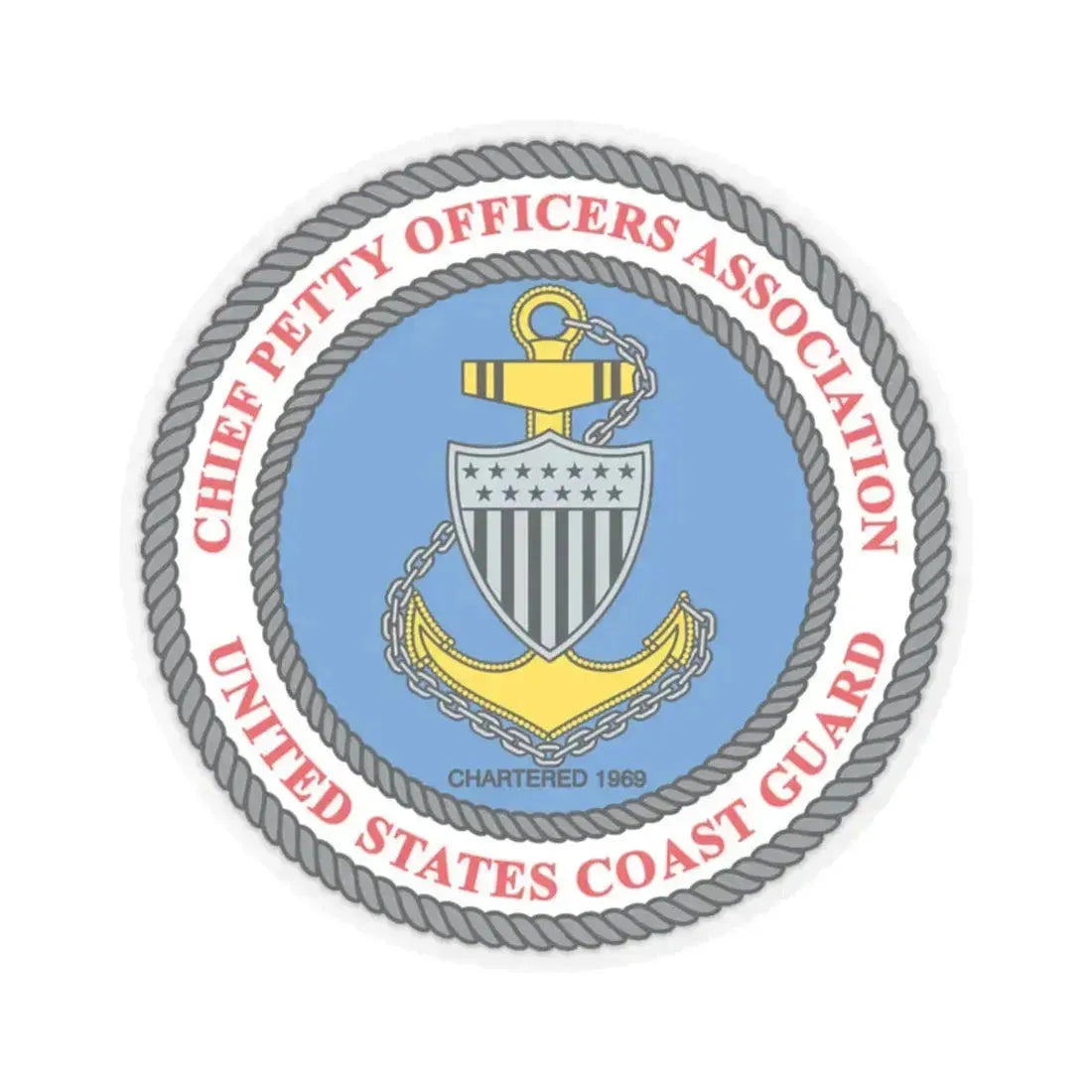USCG CPOA (U.S. Coast Guard) STICKER Vinyl Kiss-Cut Decal 3 Inch Transparent - The Sticker Space