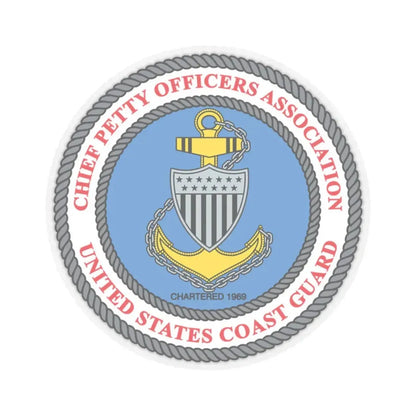USCG CPOA (U.S. Coast Guard) STICKER Vinyl Kiss-Cut Decal 4 Inch Transparent - The Sticker Space