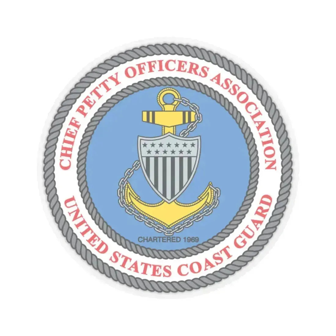 USCG CPOA (U.S. Coast Guard) STICKER Vinyl Kiss-Cut Decal 4 Inch Transparent - The Sticker Space