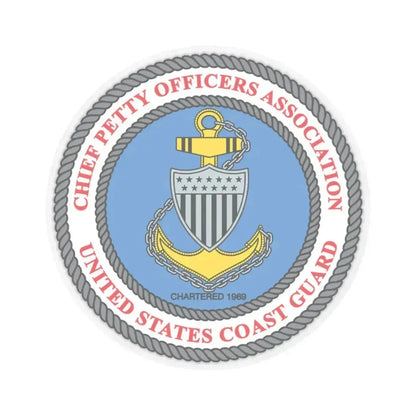 USCG CPOA (U.S. Coast Guard) STICKER Vinyl Kiss-Cut Decal 4 Inch Transparent - The Sticker Space