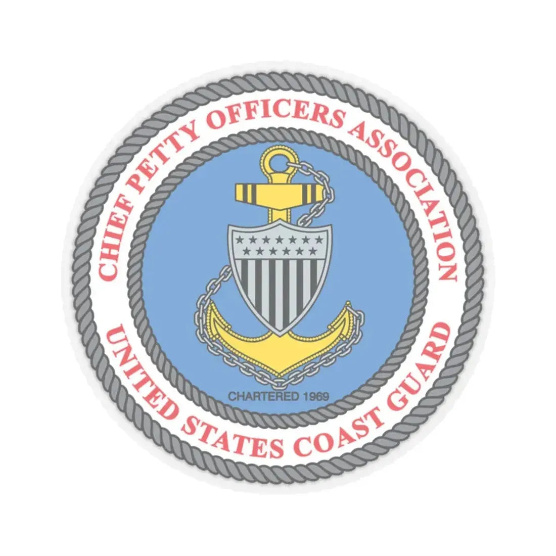 USCG CPOA (U.S. Coast Guard) STICKER Vinyl Kiss-Cut Decal 6 Inch Transparent - The Sticker Space