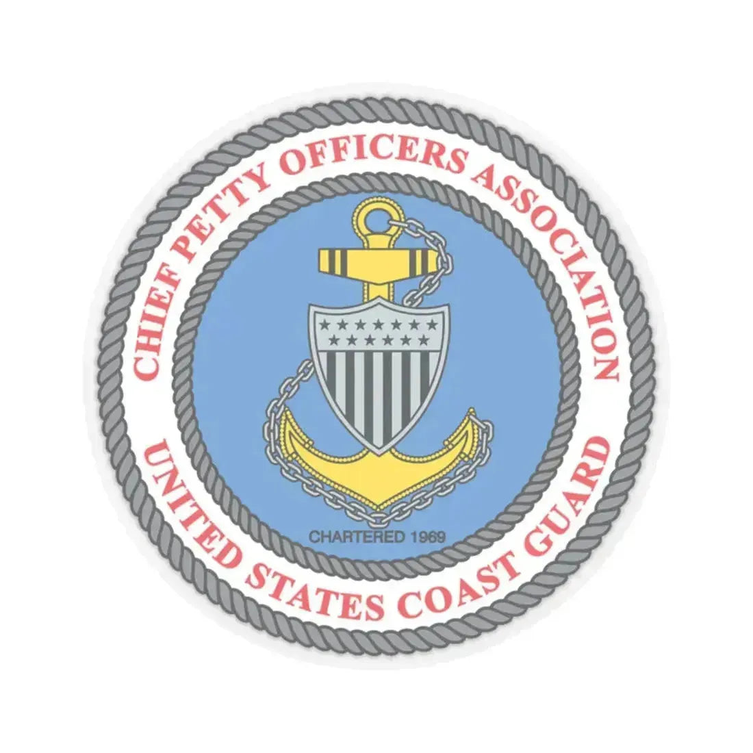 USCG CPOA (U.S. Coast Guard) STICKER Vinyl Kiss-Cut Decal 6 Inch Transparent - The Sticker Space