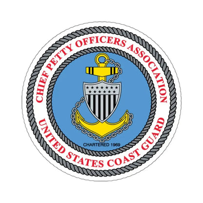USCG CPOA (U.S. Coast Guard) STICKER Vinyl Kiss-Cut Decal 6 Inch White - The Sticker Space