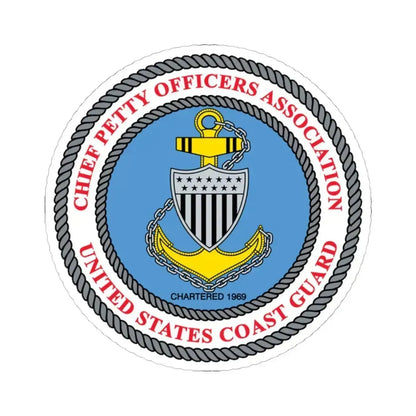 USCG CPOA (U.S. Coast Guard) STICKER Vinyl Kiss-Cut Decal 6 Inch White - The Sticker Space