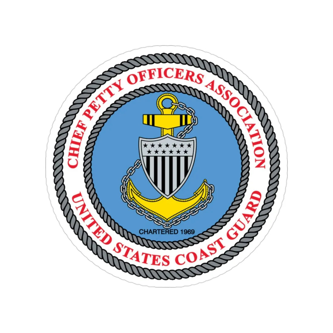 USCG CPOA (U.S. Coast Guard) Transparent STICKER Die-Cut Vinyl Decal 3 Inch - The Sticker Space