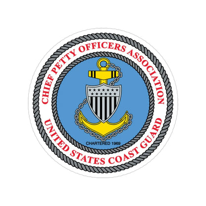 USCG CPOA (U.S. Coast Guard) Transparent STICKER Die-Cut Vinyl Decal 4 Inch - The Sticker Space