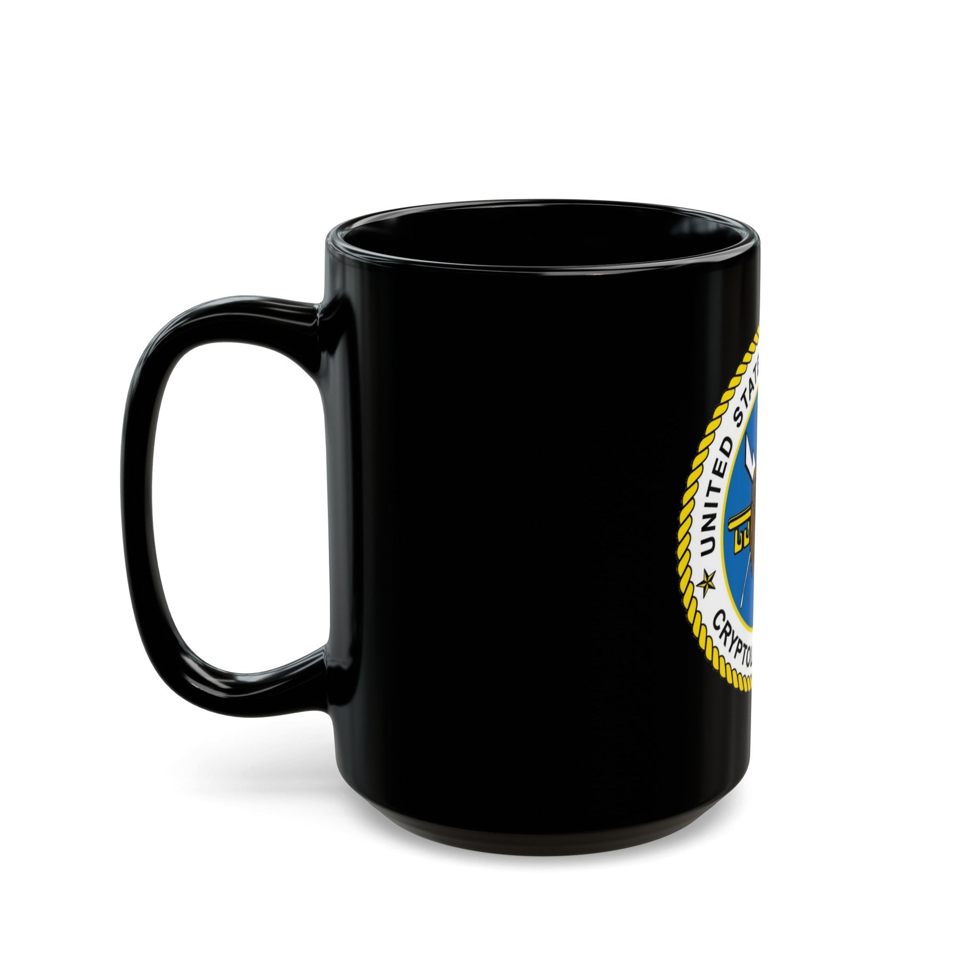 USCG Cryptologic Group (U.S. Coast Guard) Black Coffee Mug-The Sticker Space