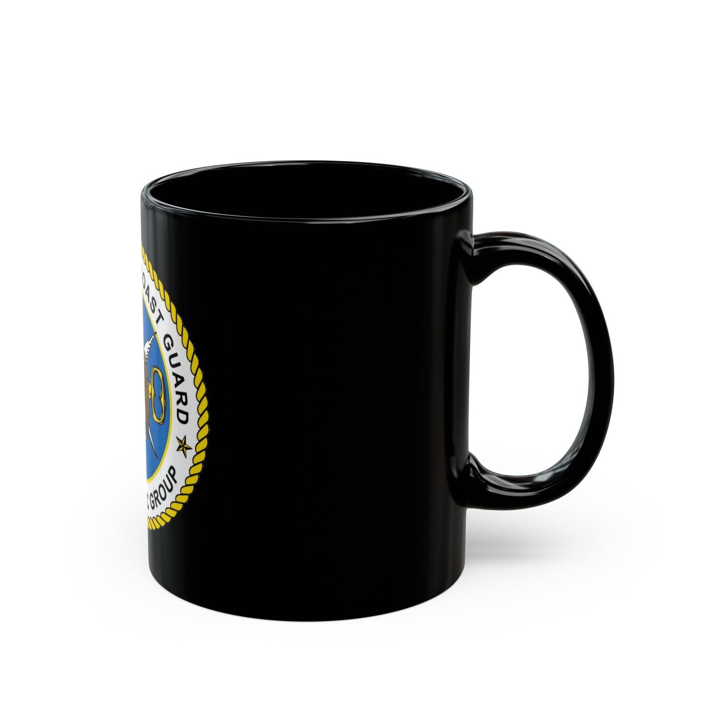 USCG Cryptologic Group (U.S. Coast Guard) Black Coffee Mug-The Sticker Space