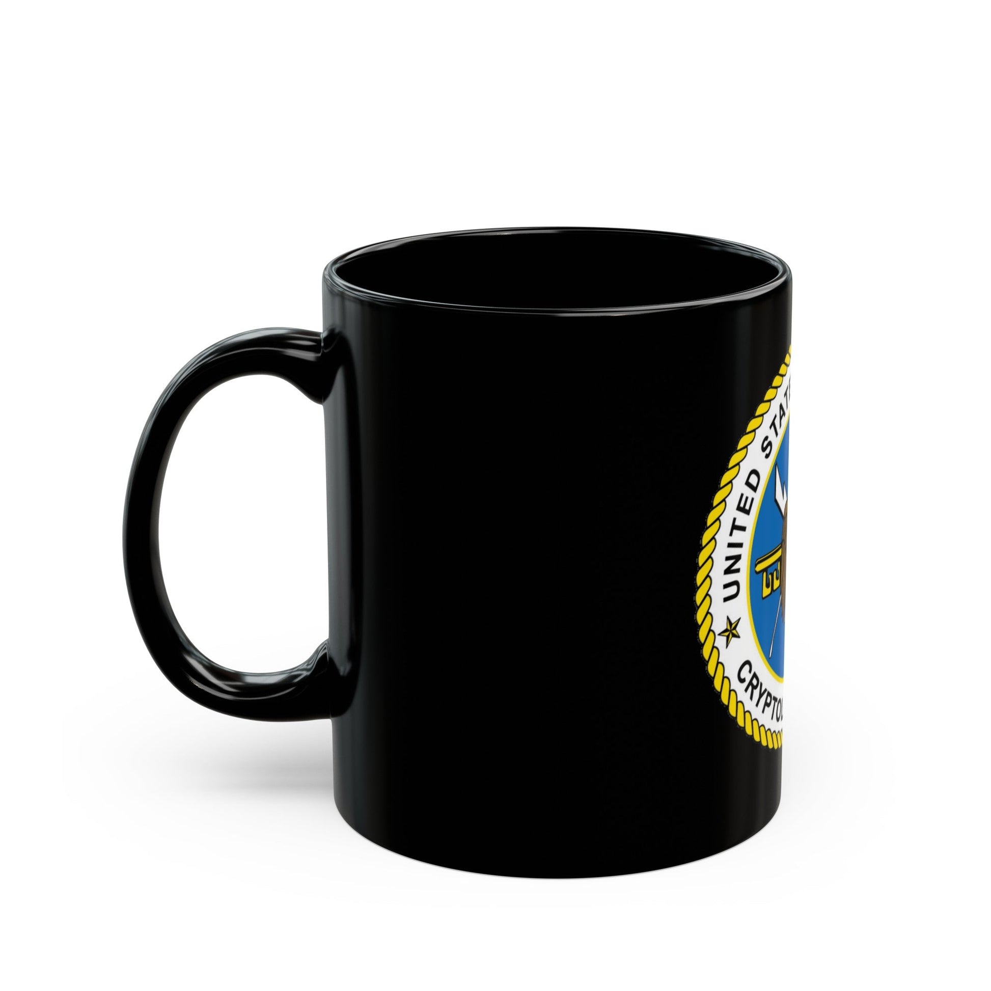 USCG Cryptologic Group (U.S. Coast Guard) Black Coffee Mug-The Sticker Space