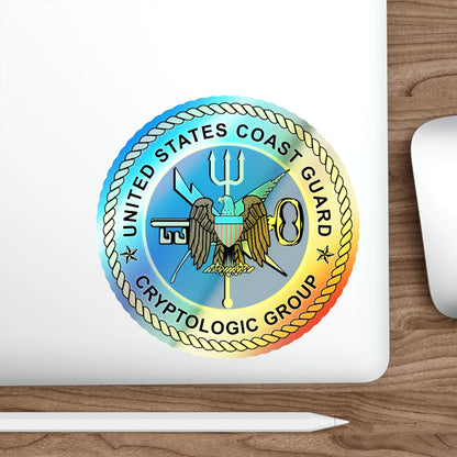 USCG Cryptologic Group (U.S. Coast Guard) Holographic STICKER Die-Cut Vinyl Decal-The Sticker Space