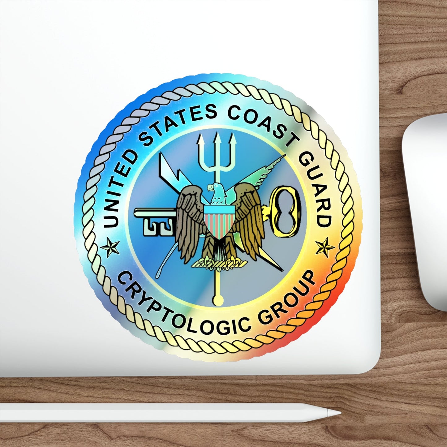 USCG Cryptologic Group (U.S. Coast Guard) Holographic STICKER Die-Cut Vinyl Decal-The Sticker Space