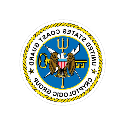 USCG Cryptologic Group (U.S. Coast Guard) REVERSE PRINT Transparent STICKER-2 Inch-The Sticker Space