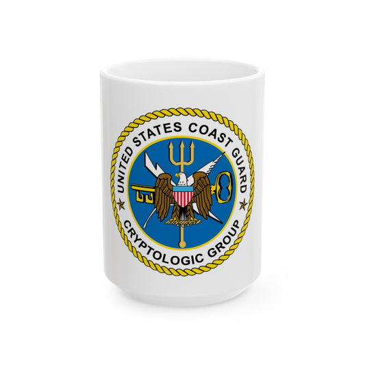 USCG Cryptologic Group (U.S. Coast Guard) White Coffee Mug-15oz-The Sticker Space