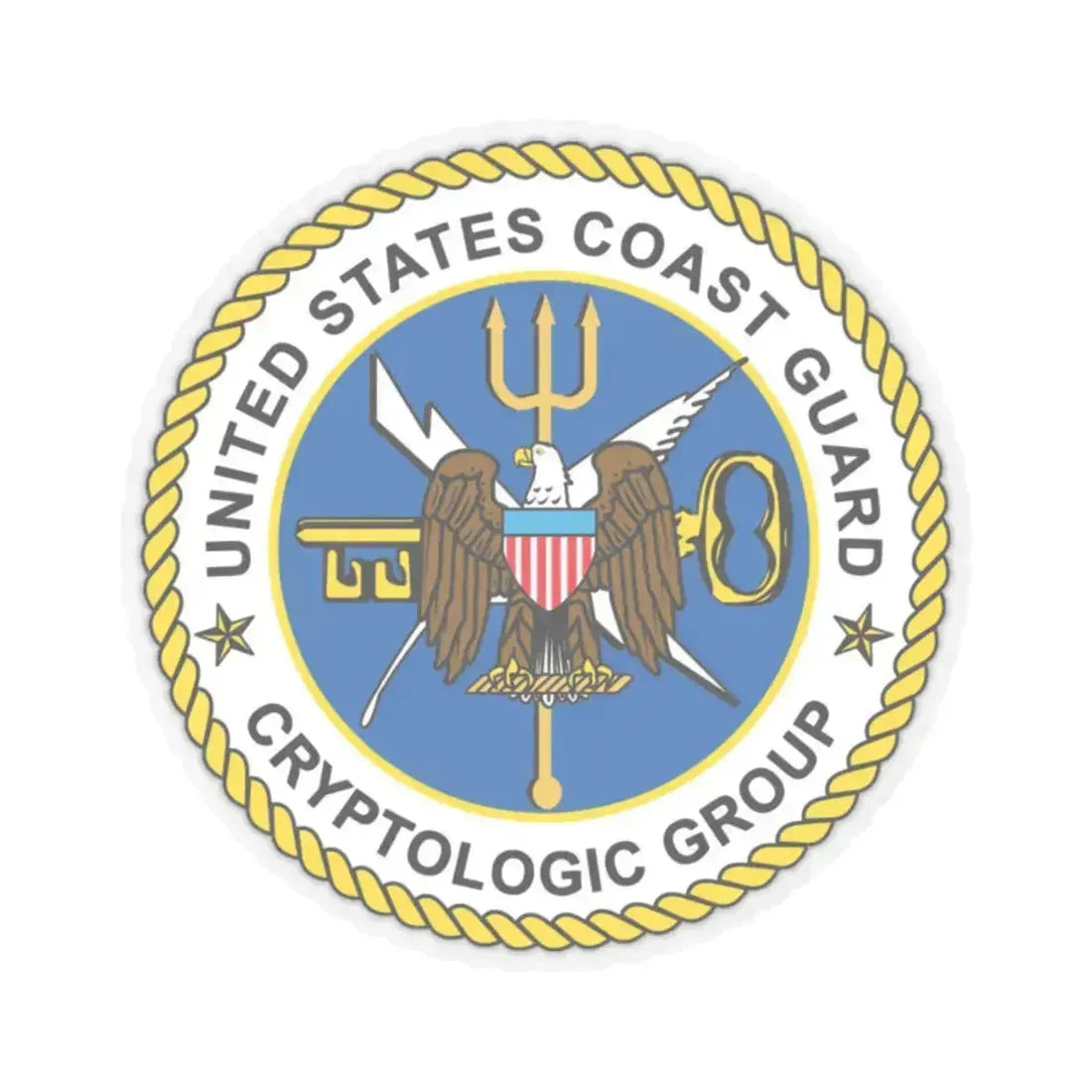 USCG Cryptologic Group (U.S. Coast Guard) STICKER Vinyl Kiss-Cut Decal 2 Inch Transparent - The Sticker Space