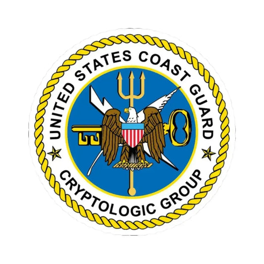 USCG Cryptologic Group (U.S. Coast Guard) STICKER Vinyl Kiss-Cut Decal 2 Inch White - The Sticker Space
