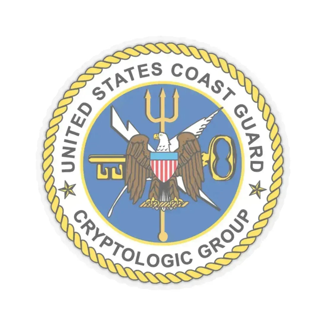 USCG Cryptologic Group (U.S. Coast Guard) STICKER Vinyl Kiss-Cut Decal 3 Inch Transparent - The Sticker Space