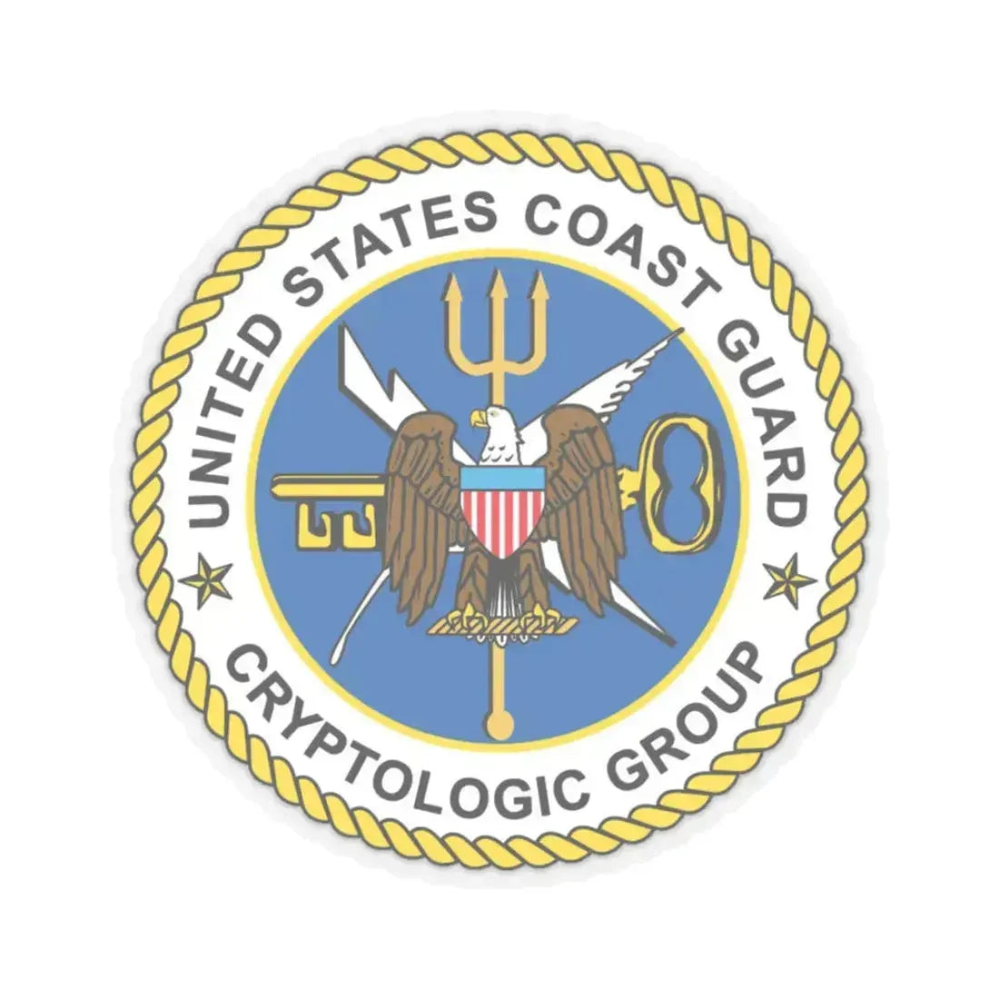 USCG Cryptologic Group (U.S. Coast Guard) STICKER Vinyl Kiss-Cut Decal 3 Inch Transparent - The Sticker Space