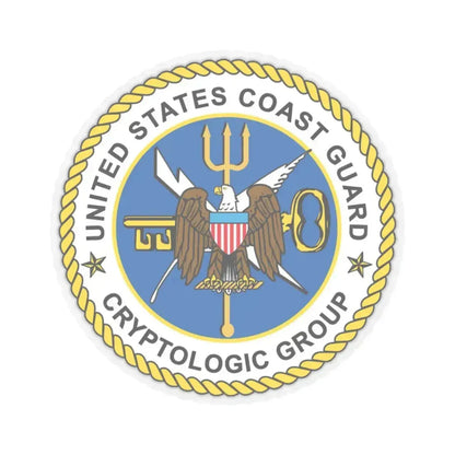 USCG Cryptologic Group (U.S. Coast Guard) STICKER Vinyl Kiss-Cut Decal 4 Inch Transparent - The Sticker Space