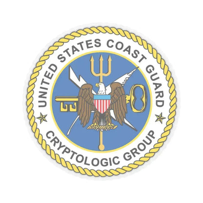 USCG Cryptologic Group (U.S. Coast Guard) STICKER Vinyl Kiss-Cut Decal 4 Inch Transparent - The Sticker Space