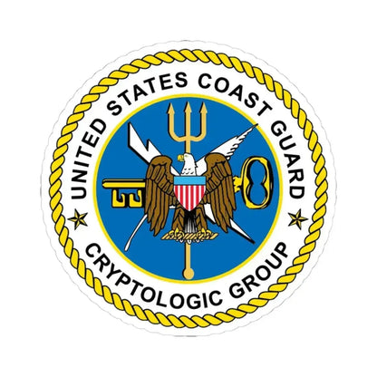 USCG Cryptologic Group (U.S. Coast Guard) STICKER Vinyl Kiss-Cut Decal 4 Inch White - The Sticker Space