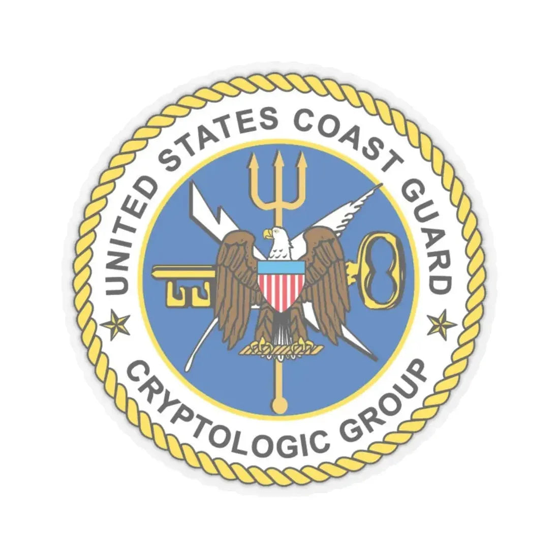 USCG Cryptologic Group (U.S. Coast Guard) STICKER Vinyl Kiss-Cut Decal 6 Inch Transparent - The Sticker Space