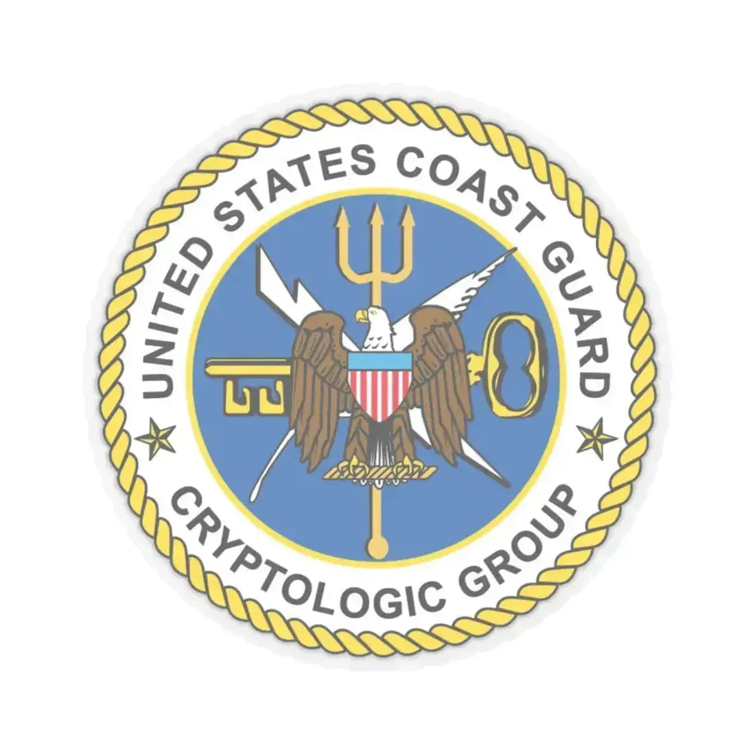 USCG Cryptologic Group (U.S. Coast Guard) STICKER Vinyl Kiss-Cut Decal 6 Inch Transparent - The Sticker Space