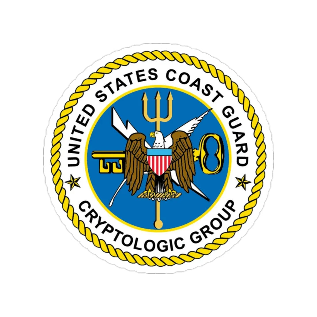 USCG Cryptologic Group (U.S. Coast Guard) Transparent STICKER Die-Cut Vinyl Decal 2 Inch - The Sticker Space