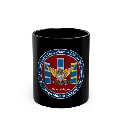 USCG CWO Assoc Steven Shields Chapter (U.S. Coast Guard) Black Coffee Mug-11oz-The Sticker Space