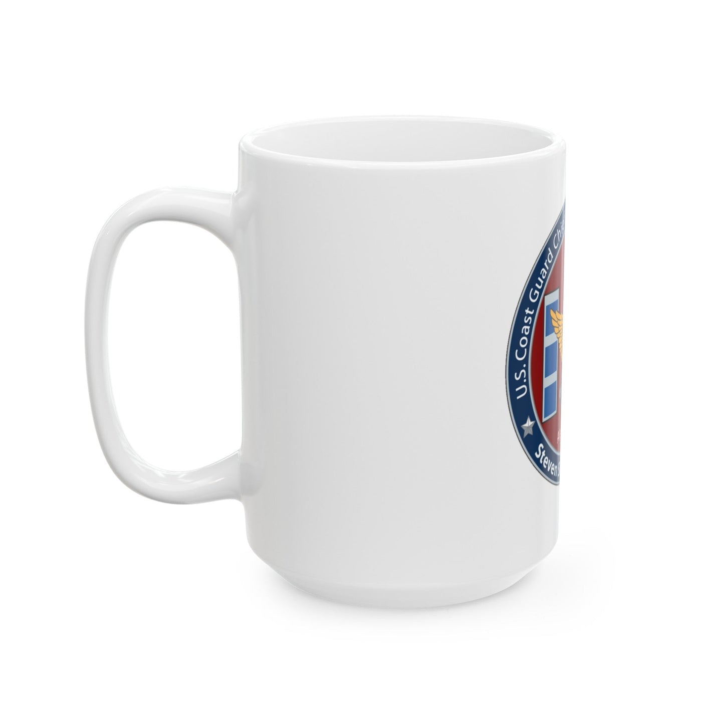 USCG CWO Assoc Steven Shields Chapter (U.S. Coast Guard) White Coffee Mug-The Sticker Space