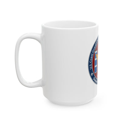 USCG CWO Assoc Steven Shields Chapter (U.S. Coast Guard) White Coffee Mug-The Sticker Space