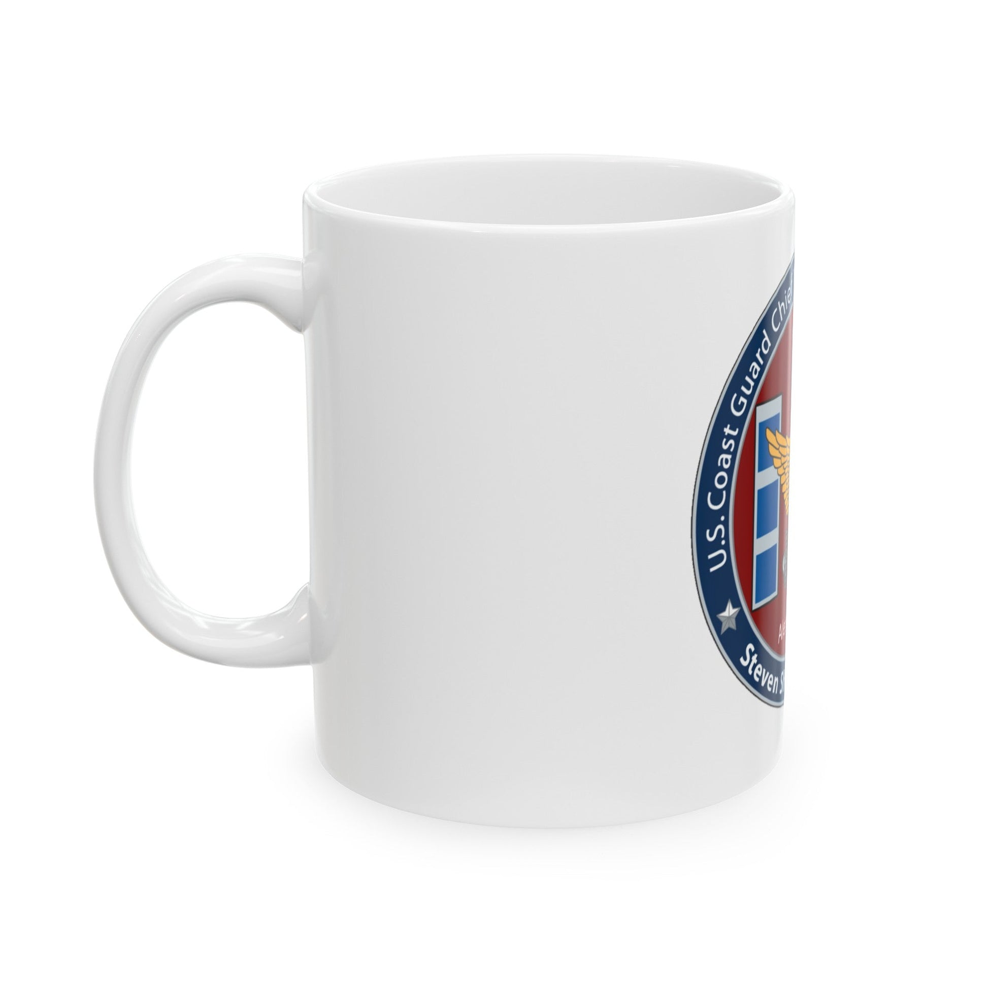 USCG CWO Assoc Steven Shields Chapter (U.S. Coast Guard) White Coffee Mug-The Sticker Space