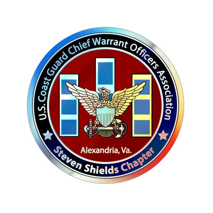 USCG CWO Assoc Steven Shields Chapter (U.S. Coast Guard) Holographic STICKER Die-Cut Vinyl Decal 2 Inch Holographic - The Sticker Space