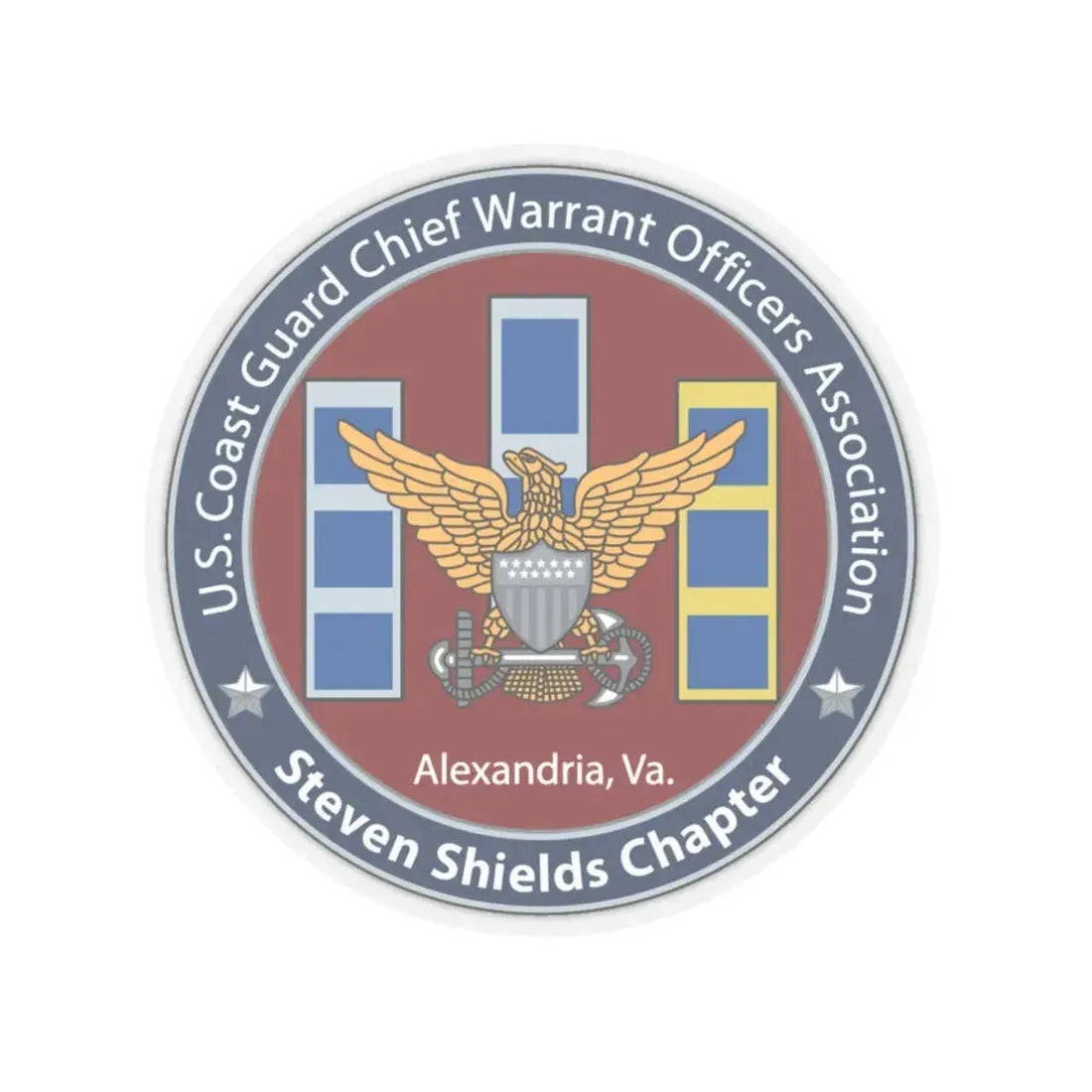 USCG CWO Assoc Steven Shields Chapter (U.S. Coast Guard) STICKER Vinyl Kiss-Cut Decal 3 Inch Transparent - The Sticker Space