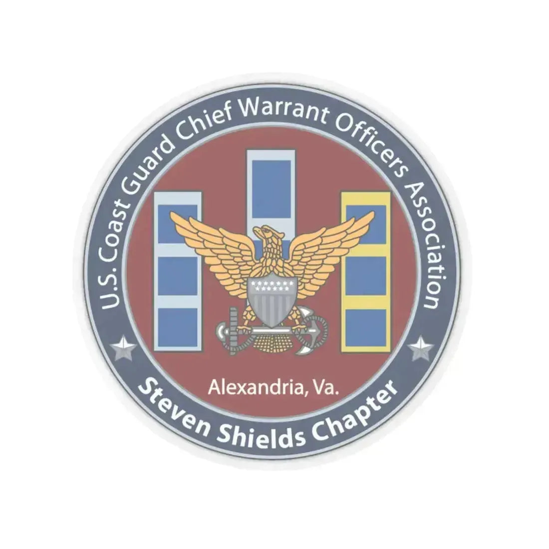 USCG CWO Assoc Steven Shields Chapter (U.S. Coast Guard) STICKER Vinyl Kiss-Cut Decal 4 Inch Transparent - The Sticker Space